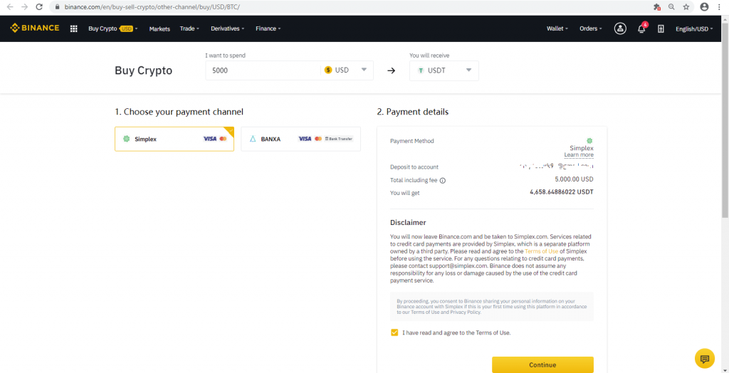 خرید تتر در بایننس