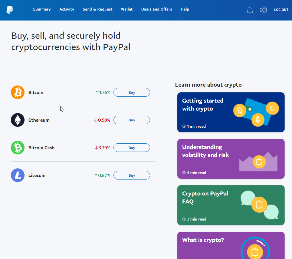 خرید بیت کوین در پی پال