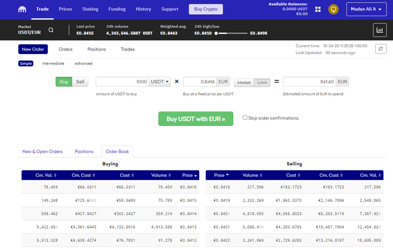 خرید تتر در سایت صرافی کراکن