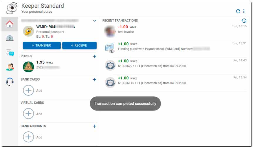 تائید انتقال پول از طریق Invoice